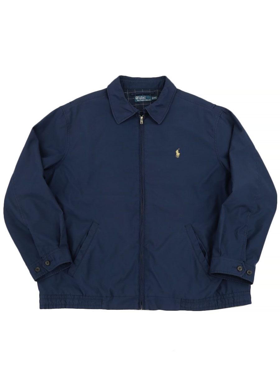 美品✨ラルフローレン スイングトップ XL ネイビー 裏地チェック 短丈 ラルフローレン スウィングトップ 裏ウィンドウ・ペンチェック 表記(XL
