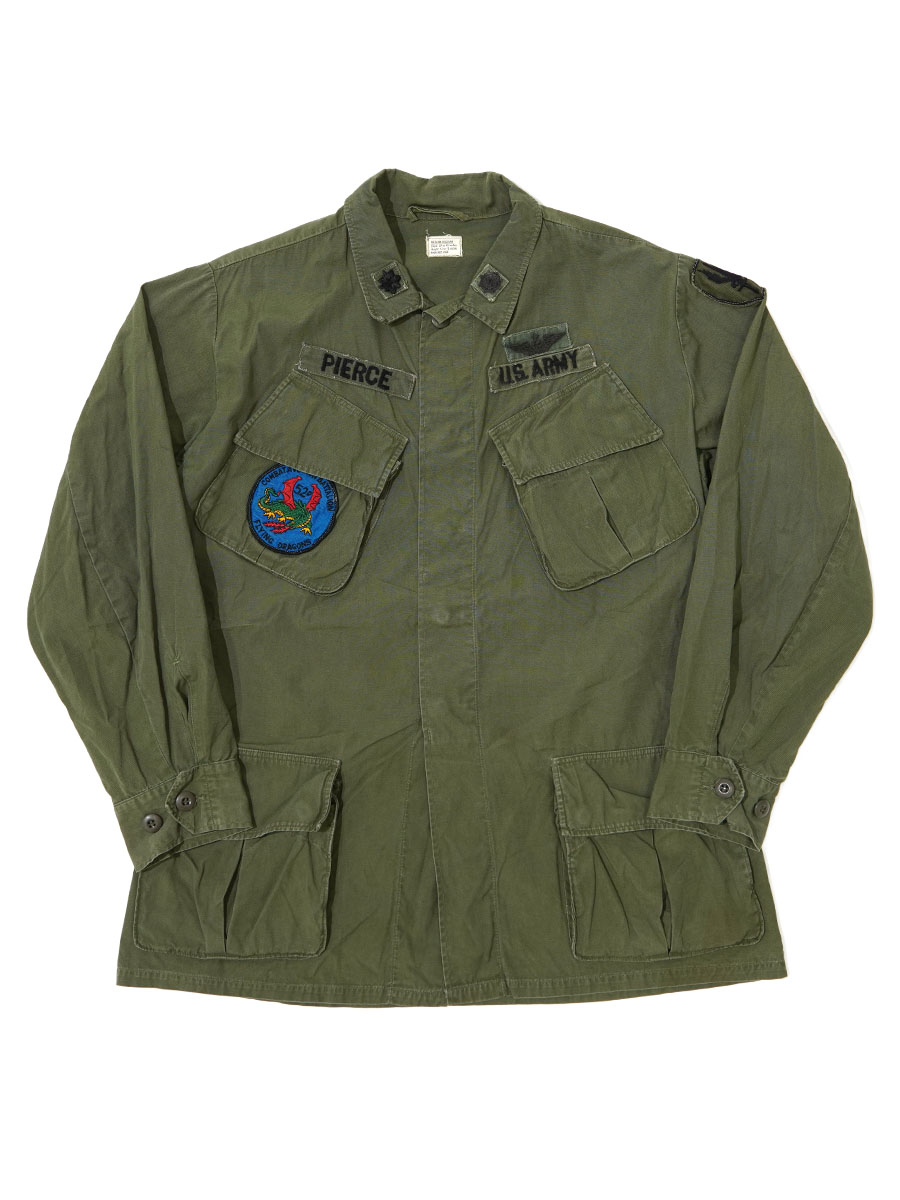 60s U.S.ARMY ジャングルファティーグジャケット 3rd ノンリップ 表記