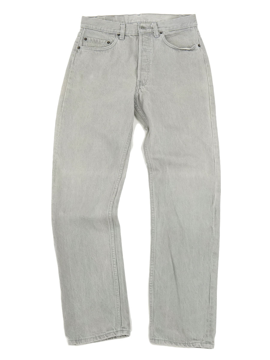 80's Levis 501 オリジナル カラーデニムパンツ グレー Rマークのみ赤タブ 表記(32x32) USA製