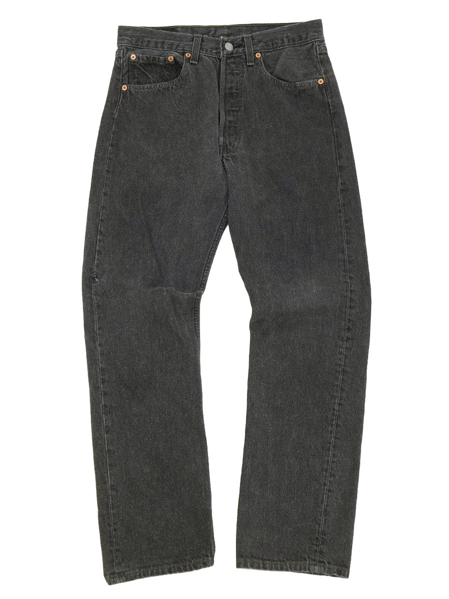 90's LEVI'S 501 先染めブラック デニムパンツ 表記(W31 L30) USA製
