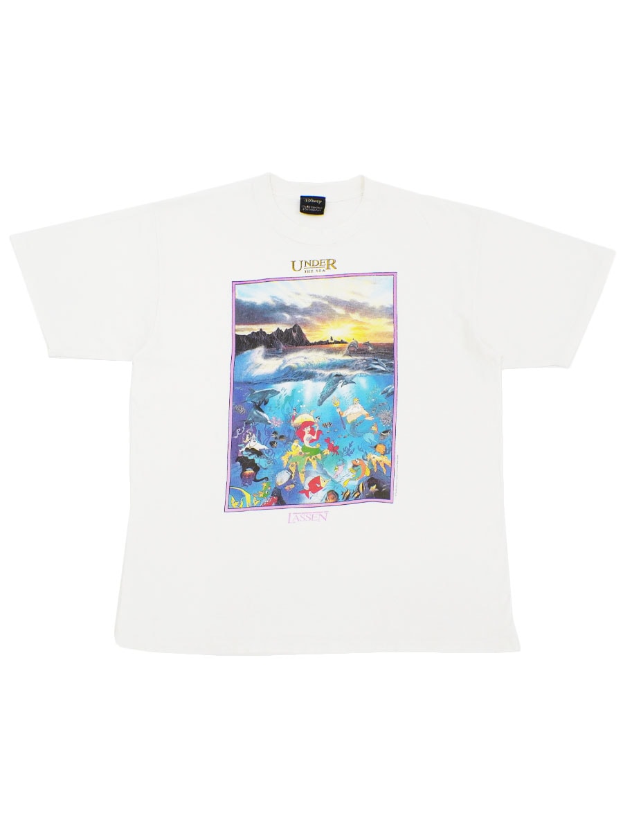 90's DISNEY クリスチャン・ラッセン ''UNDER THE SEA'' Tシャツ ホワイト 表記(XL) MADE IN USA