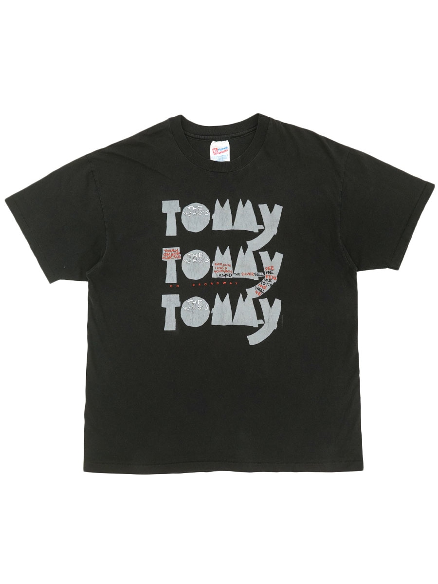 90's Hanes THE WHO ''TOMY/CELEBRATING 30 YEARS OF THE WHO'' 両面プリント Tシャツ ブラック 表記(XL) USA製
