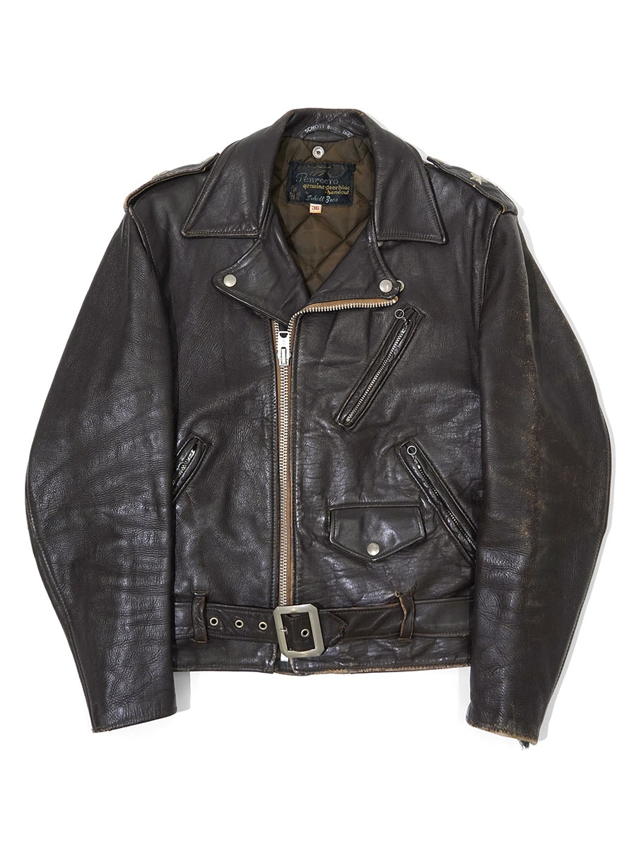 60's PERFECTO by Schott Bros サボテンタグ ダブルブレスト レザー