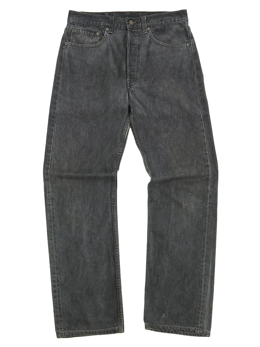 90's LEVI'S 501 先染めブラック デニムパンツ Rマークのみ赤タブ 表記(W31 L32) USA製