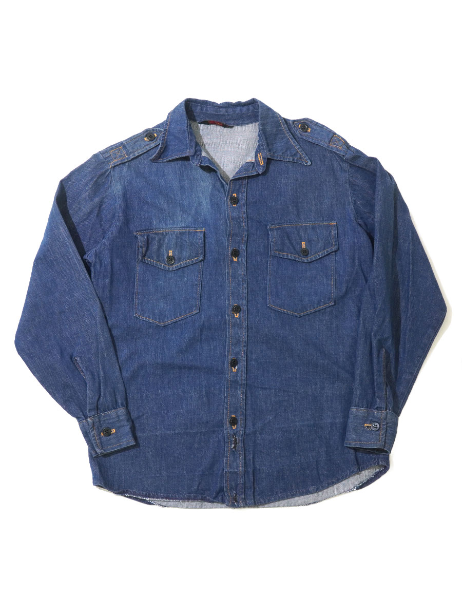 70's Towncraft ロングスリーブTシャツ L 70's TOWNCRAFT ロングスリーブ デニムシャツ 濃紺 実寸(L位) | すべて