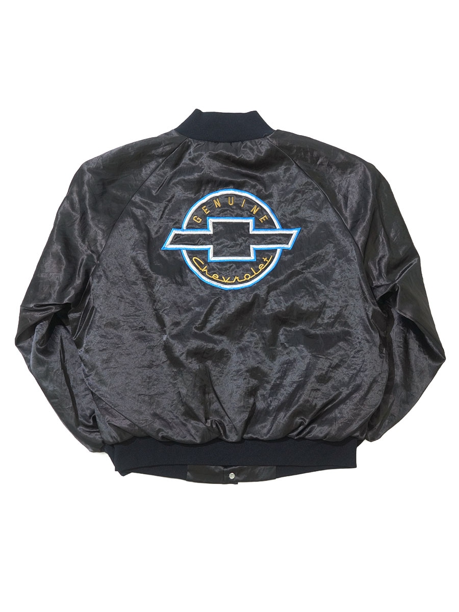 90's West Ark ''Chevrolet'' 両面刺繍 ナイロンスタジャン 表記(XL