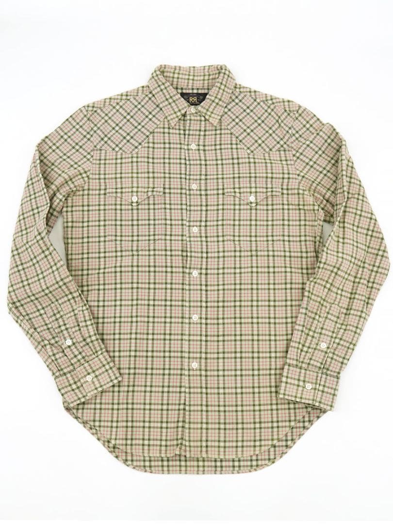 RRL インディアコットン チェック柄 ウエスタンシャツ 表記(M)