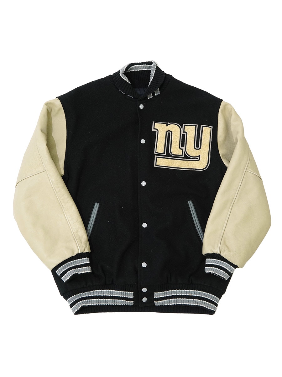 90's NFL ''New York Giants'' レザー切り替え スタジャン 表記(XL