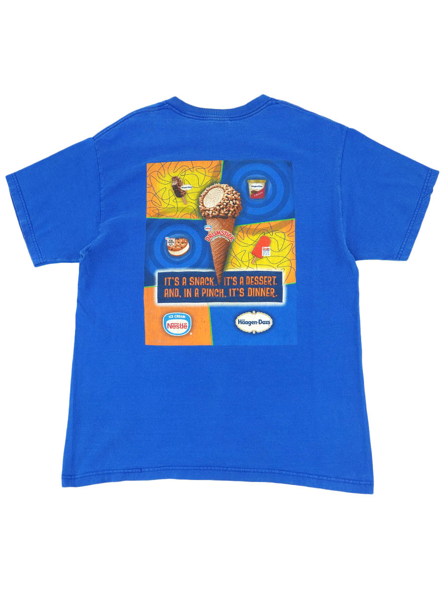 00's FRUIT OF THE LOOM ''Nestle×Haagen-Dazs'' 両面プリントTシャツ