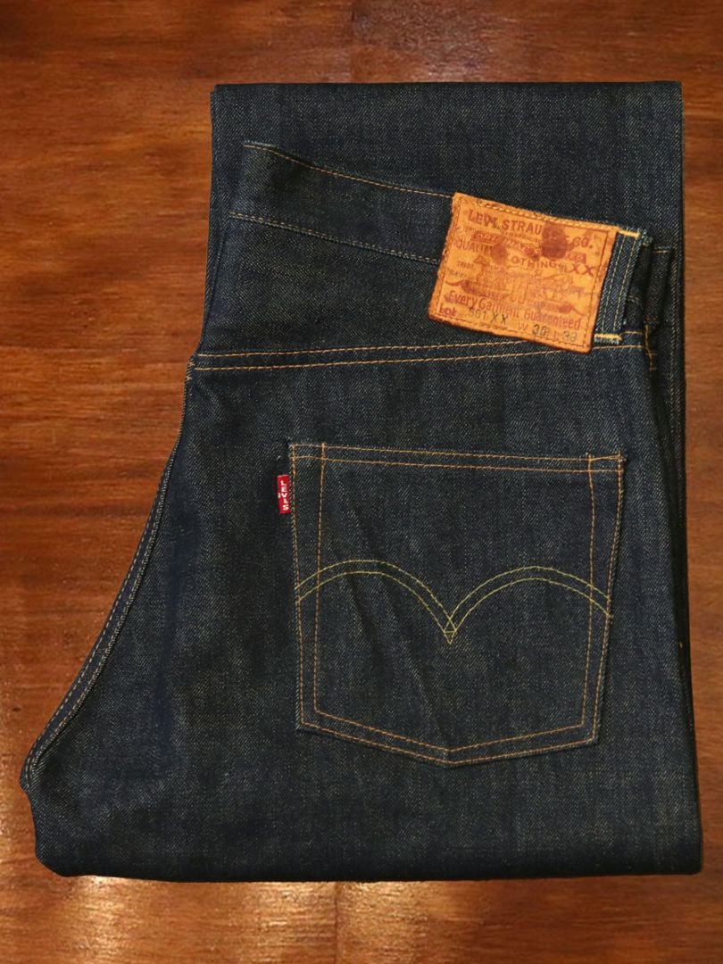 1950s LEVIS 501XX LEATHER , NO WASH , W35 L32