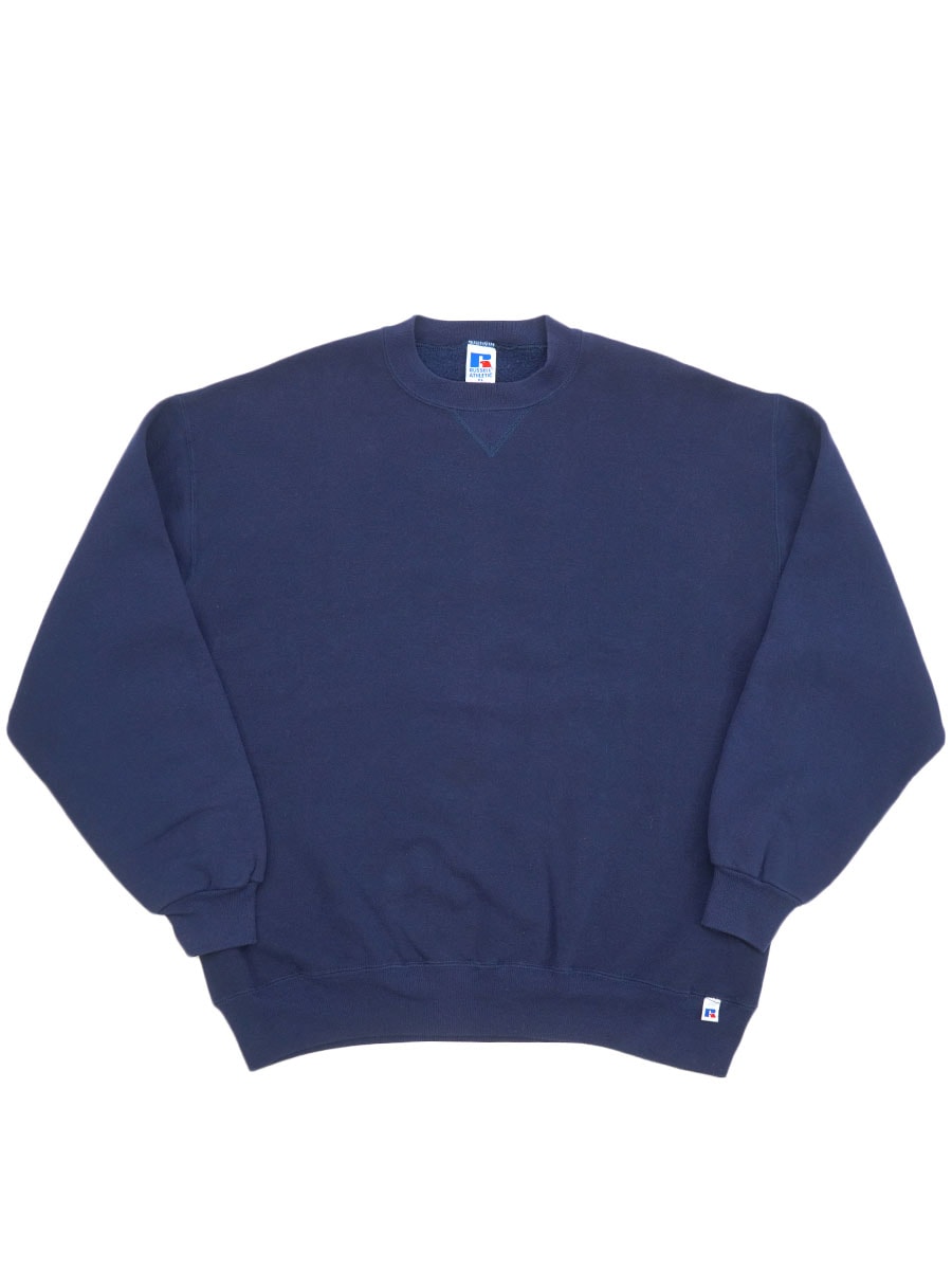 90s Russell Athletic スウェット 無地 紺 2XL A846 90's RUSSELL ATHLETIC 無地 前Vスウェット ネイビー 表記(XL) USA製