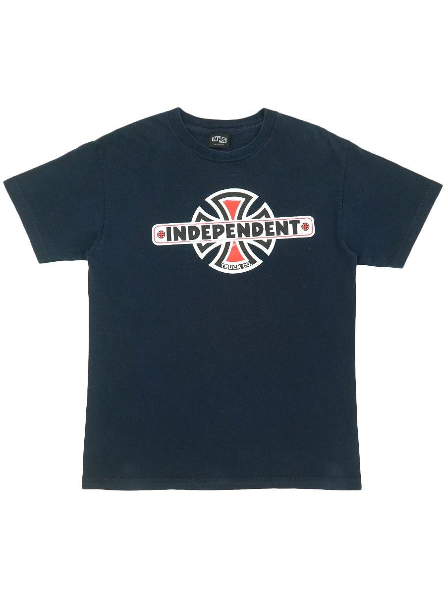 90's～ NHS ''INDEPENDENT TRUCK CO.'' Tシャツ ダークネイビー 実寸(L