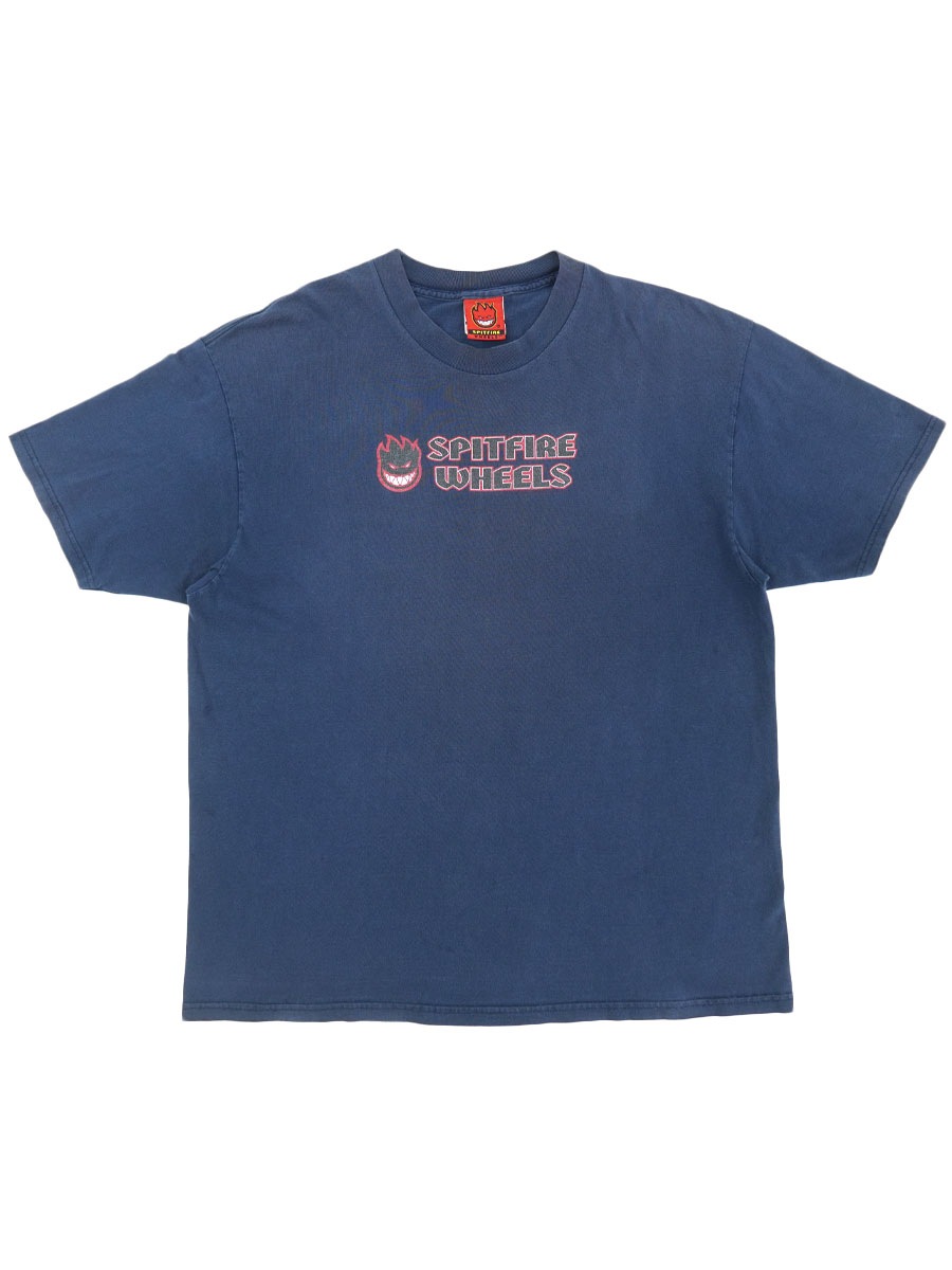 00's SPITFIRE WHEELS ロゴプリント Tシャツ ネイビー 表記(XL)