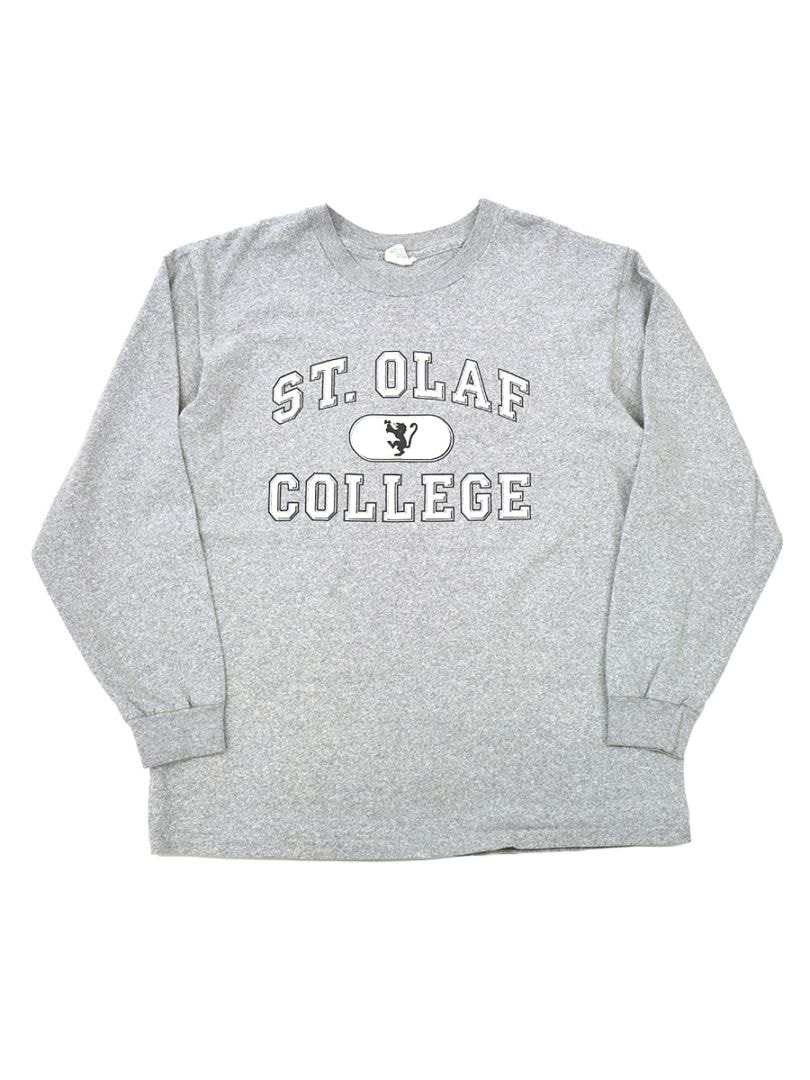 90's The Cotton Exchange ''ST. OLAF COLLEGE'' ロングスリーブTシャツ グレー 表記(L) USA製