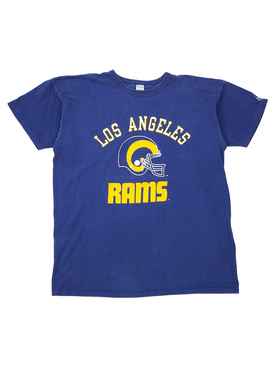 80's トリコタグ チャンピオン ''LOS ANGELES rams'' Tシャツ ブルー 表記(XXL) USA製