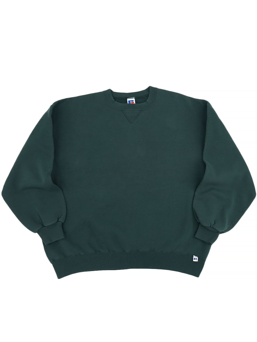 90's RUSSELL ATHLETIC 前V 無地スウェット スレート 表記(XXL) USA製