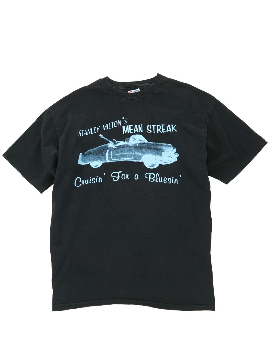 90's Hanes ''STANLEY MILTON'S MEAN STREAK'' Tシャツ ブラック 表記(XL)