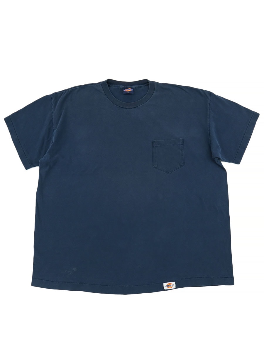 80's～ DICKIES 無地 ポケットTシャツ 表記(2XL) MADE IN USA