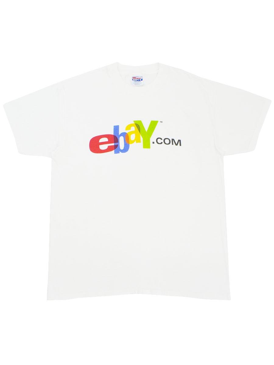 00's Hanes ''ebay.COM'' Tシャツ ホワイト 表記(L)