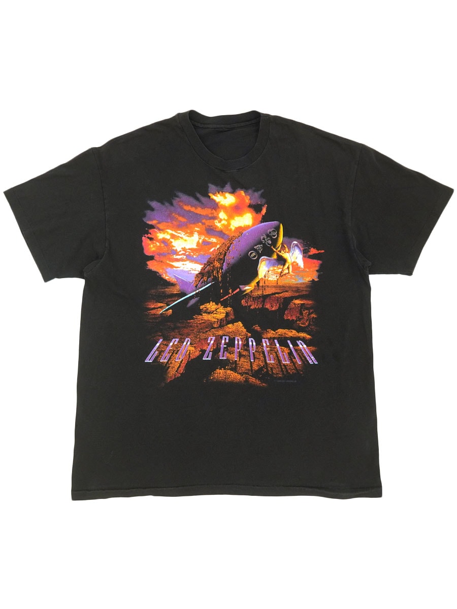 90'S ''LED ZEPPELIN'' 両面プリント Tシャツ ブラック 実寸(L位)
