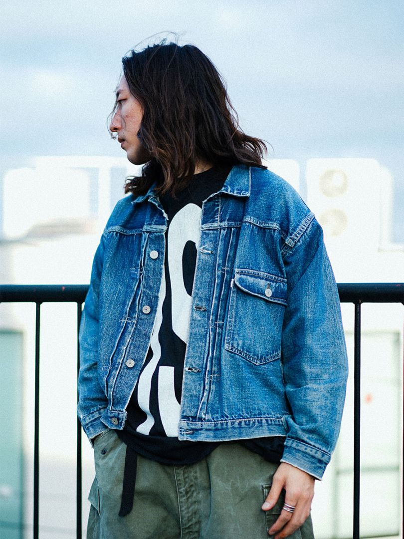 40's Levi's 506XX デニムジャケット 針差しバックル オールイエロー 濃紺 実寸(42位)