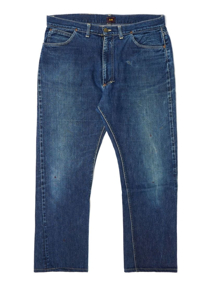 40's～ Lee 101Z センター赤タグ 股リベット デニムパンツ 縦落ち 良