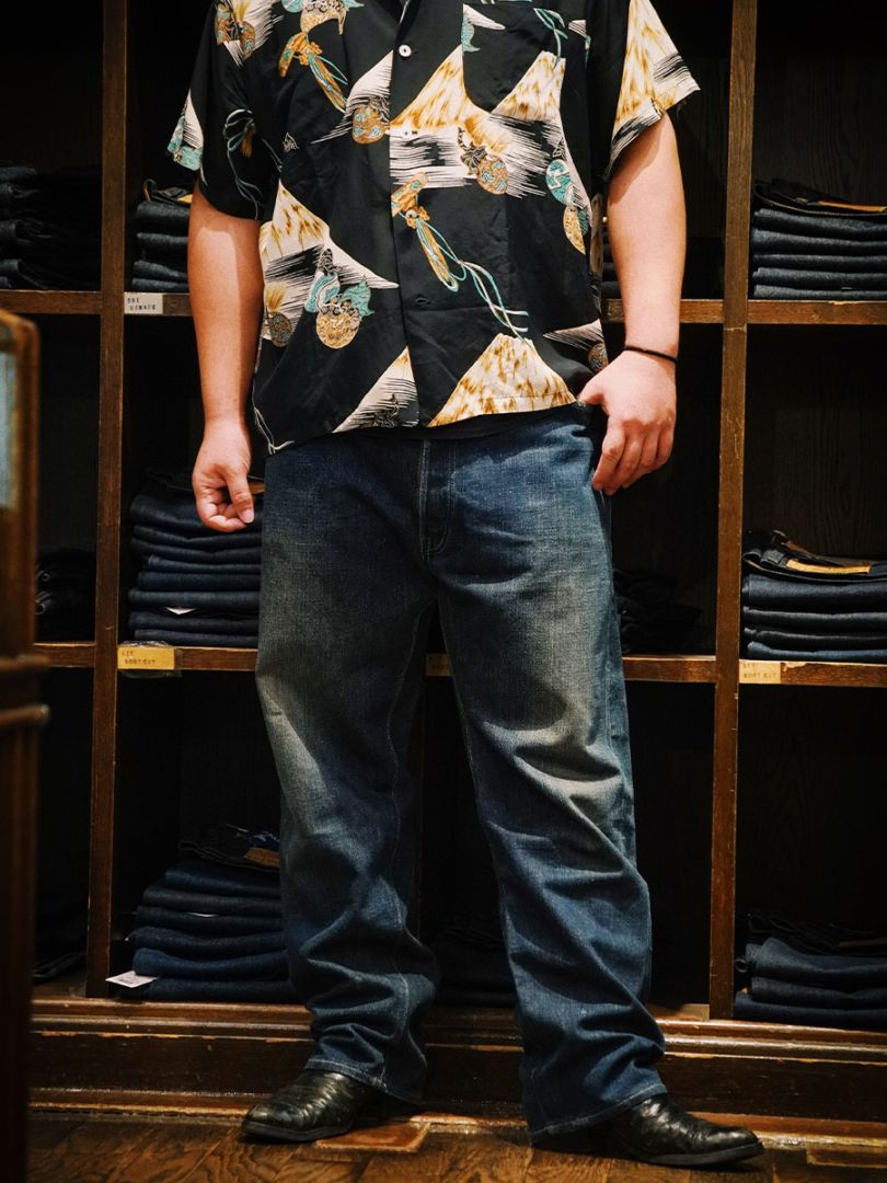 40's Levi's 501XX 片面 デニムパンツ 47モデル オールイエロー 実寸(W38.5 L30) レザーパッチ残り