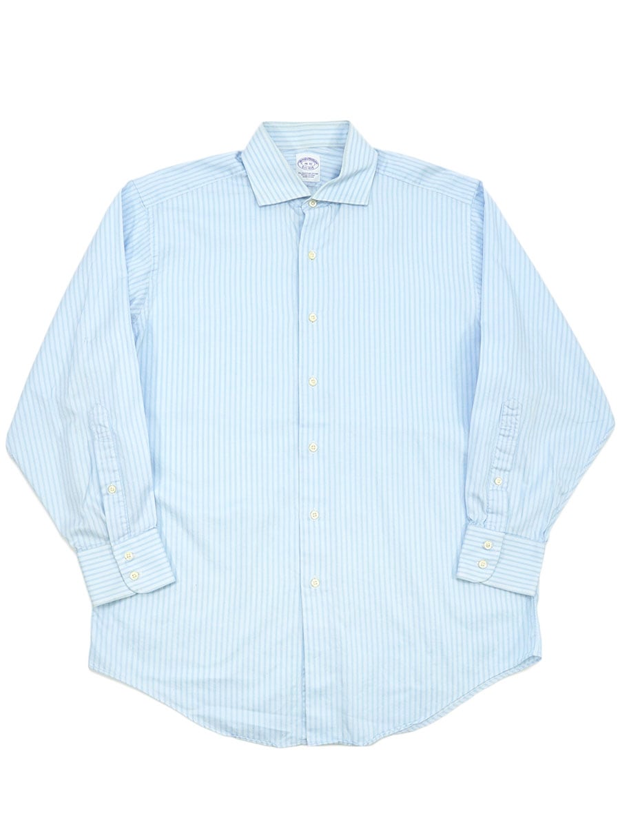 USA製 Brooks Brothers 100％コットン ロングスリーブ B.D.シャツ ストライプ柄 表記(16)