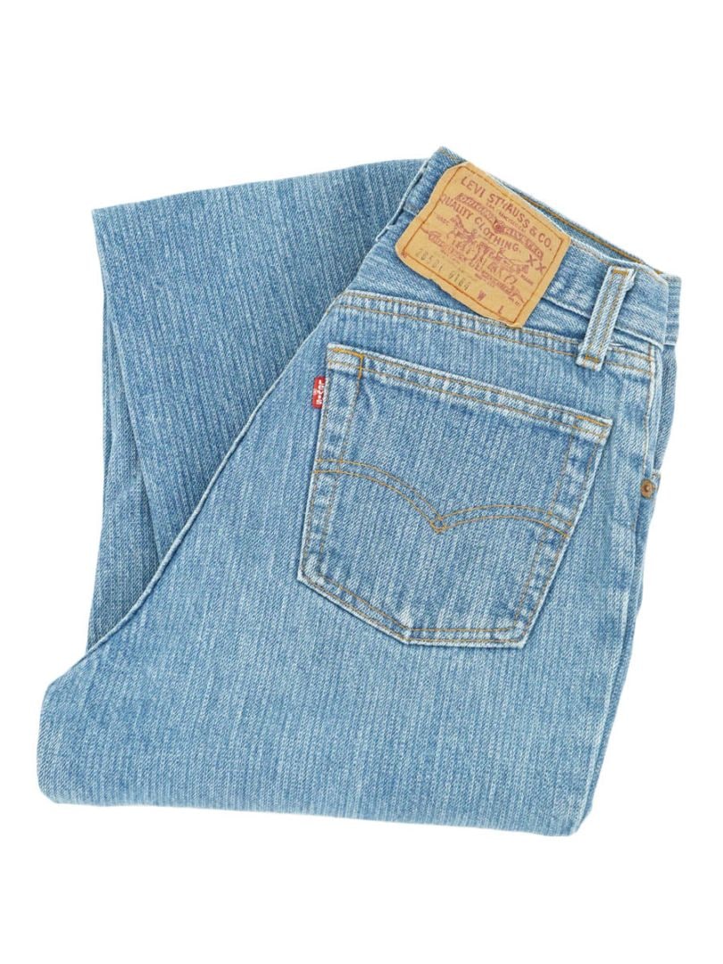 90's Levi's 26501-0164 ストライプ デニムパンツ 実寸(W27 L30位) USA製