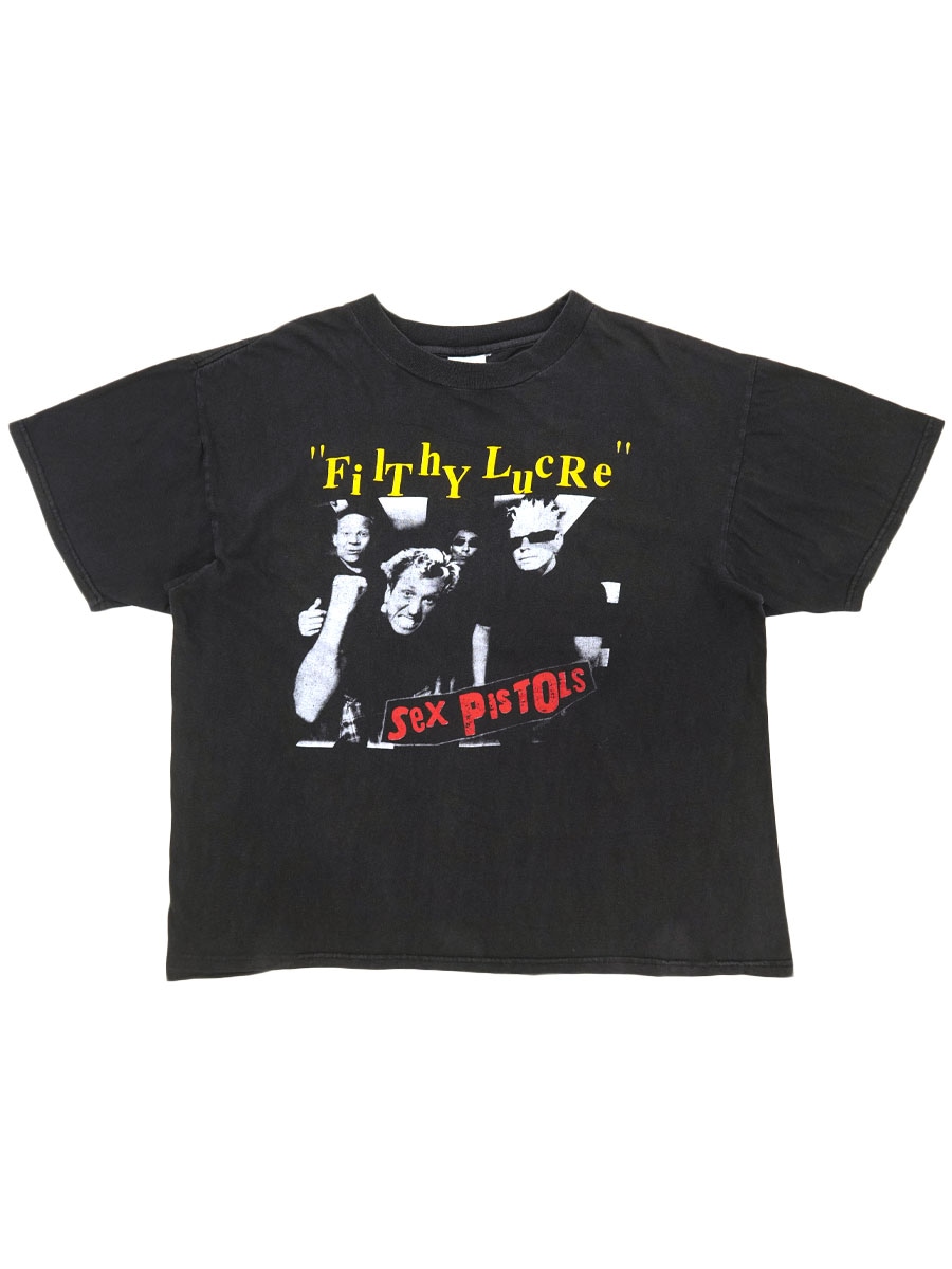 SEX PISTOLS the FILTHY LUCRE tour Tシャツ 90's SEX PISTOLS ''Filthy Lucre Tour'' 両面プリント Tシャツ BLACK