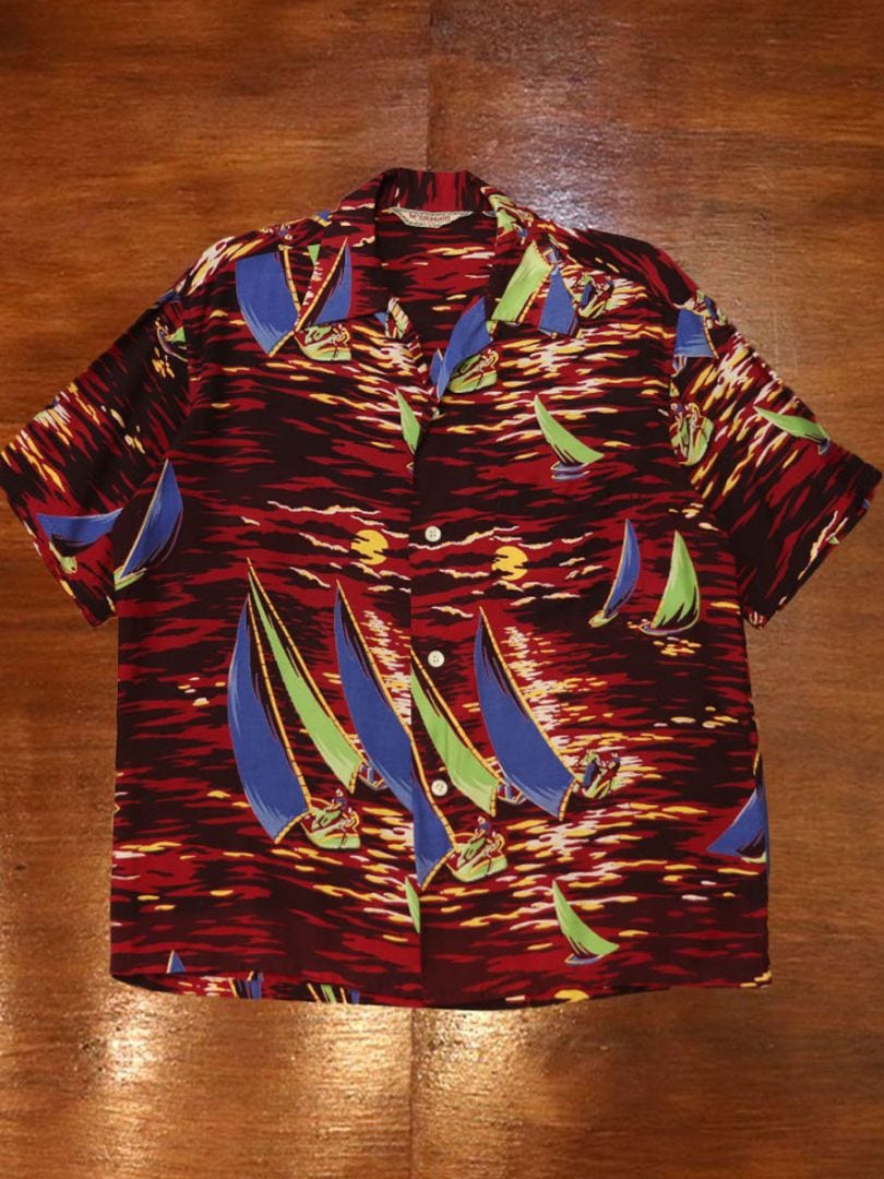 1950s HAWAIIAN SHIRT , Size Ｍ