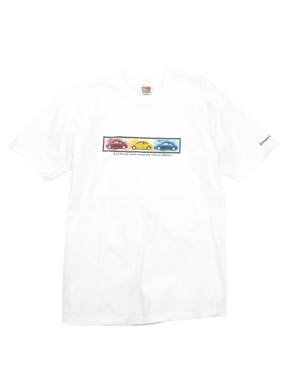 00's FRUIT OF THE LOOM ''Volkswagen'' Tシャツ ホワイト 表記(L)