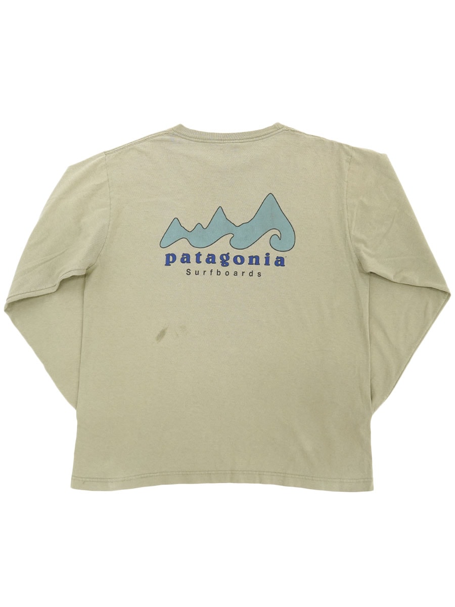 90's～ パタゴニア Beneficial T's ''patagonia Surfboards'' 両面プリント ロングスリーブTシャツ 表記(M) USA製