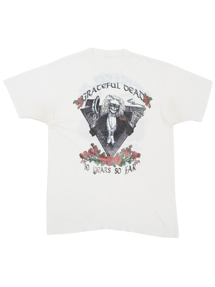 90's グレイトフル・デッド ''30 YEARS SO FAR/SUMMER TOUR 1995'' 両面プリント Tシャツ ホワイト 実寸(L位)