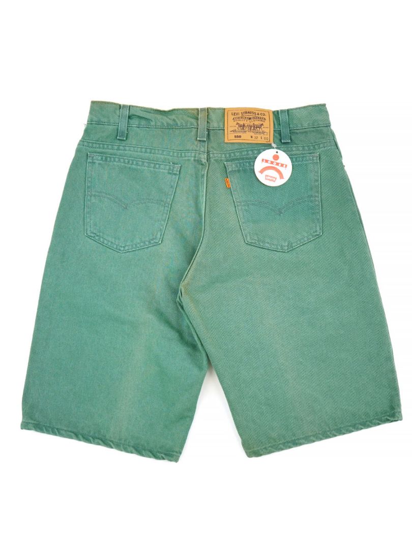 90's LEVI'S 550 LOOSE カラーデニムショーツ 表記(W32) USA製 NOS