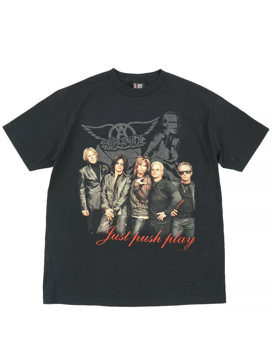 00'S GIANT ''AEROSMITH'' JUST PUSH PLAY ツアーTシャツ 表記(L) 