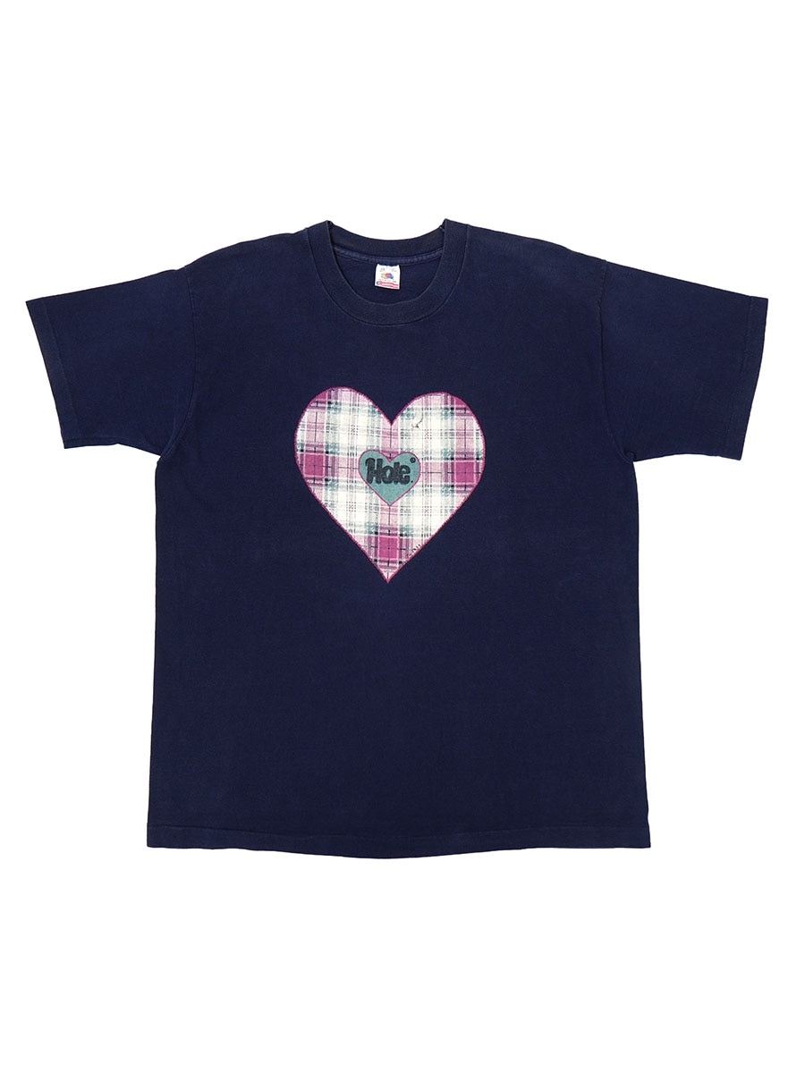 90's FRUIT OF THE LOOM ''Hole'' プリント Tシャツ ネイビー 表記(XL) USA製