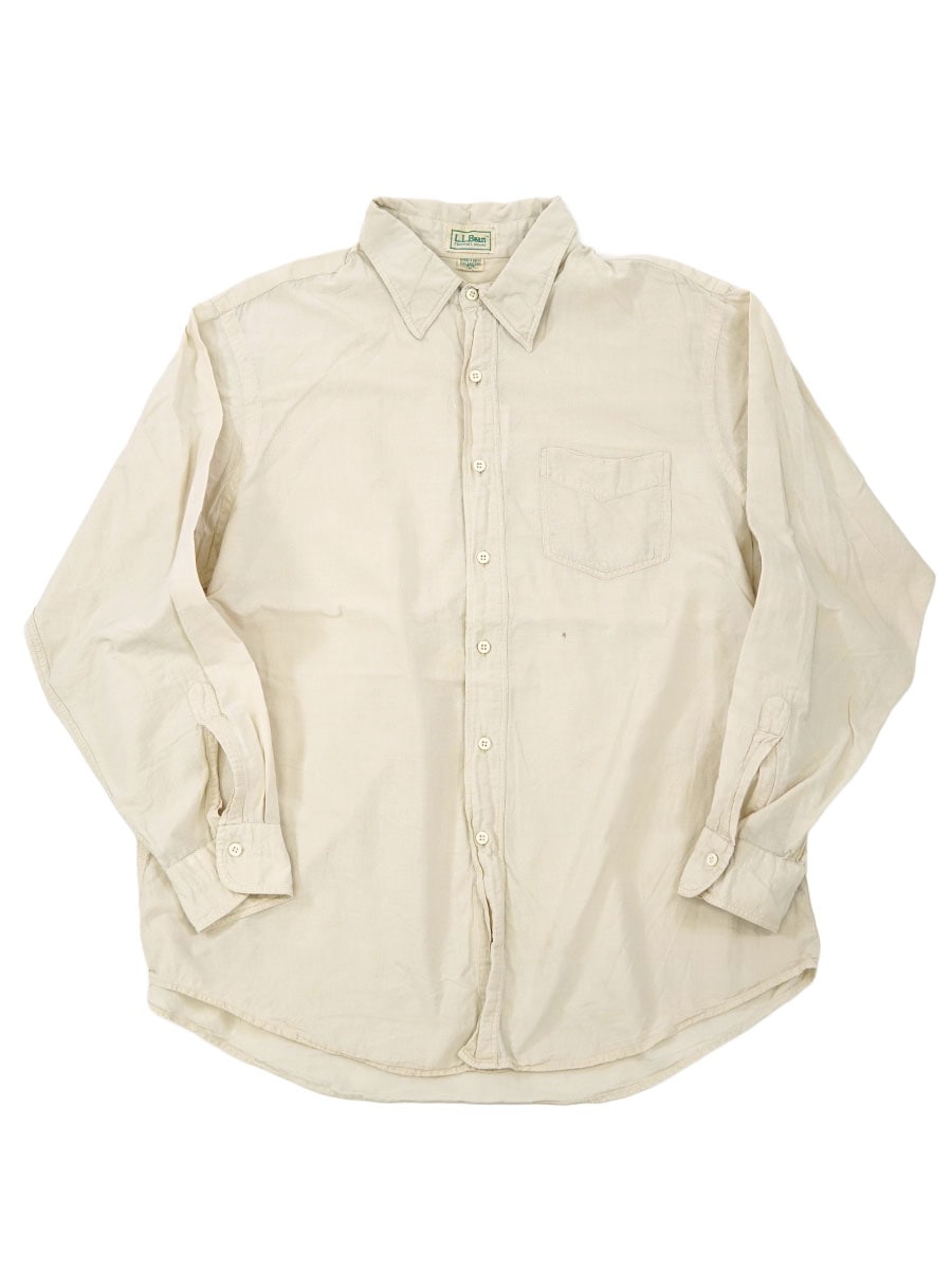 70's L.L.Bean 100％コットン  ロングスリーブシャツ 表記(XL)  