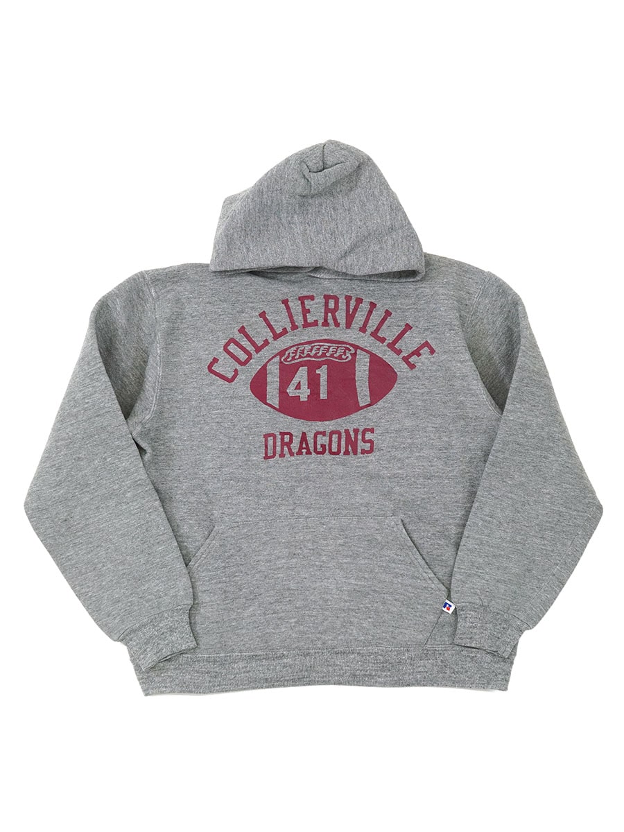 80's RUSSELL ATHLETIC ''COLLIERVILLE DRAGONS'' スウェットパーカ グレー 表記(M) USA製