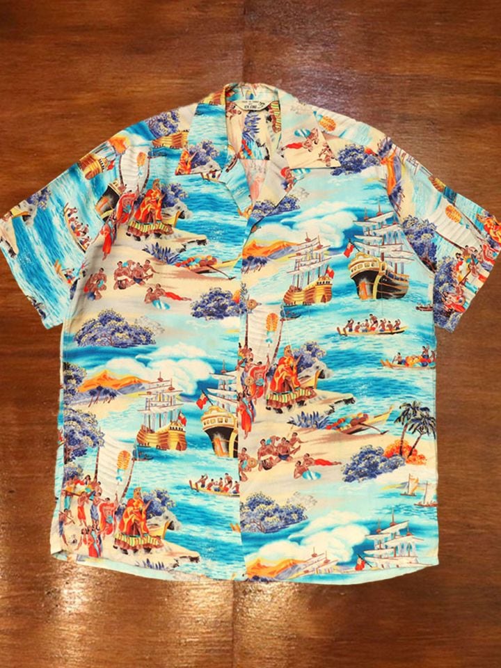 1950s HAWAIIAN SHIRT , Size Ｌ