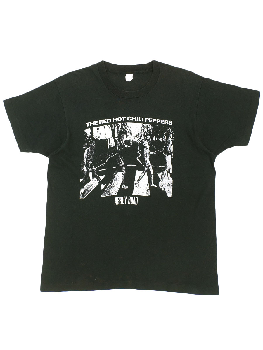 80's～ RED HOT CHILI PEPPERS ''ABBEY ROAD'' Tシャツ ブラック 実寸