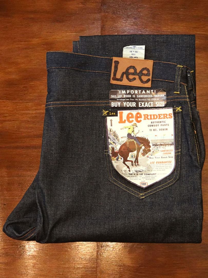 1950s DEAD STOCK Lee 101B CENTER RED , Size W46 L31