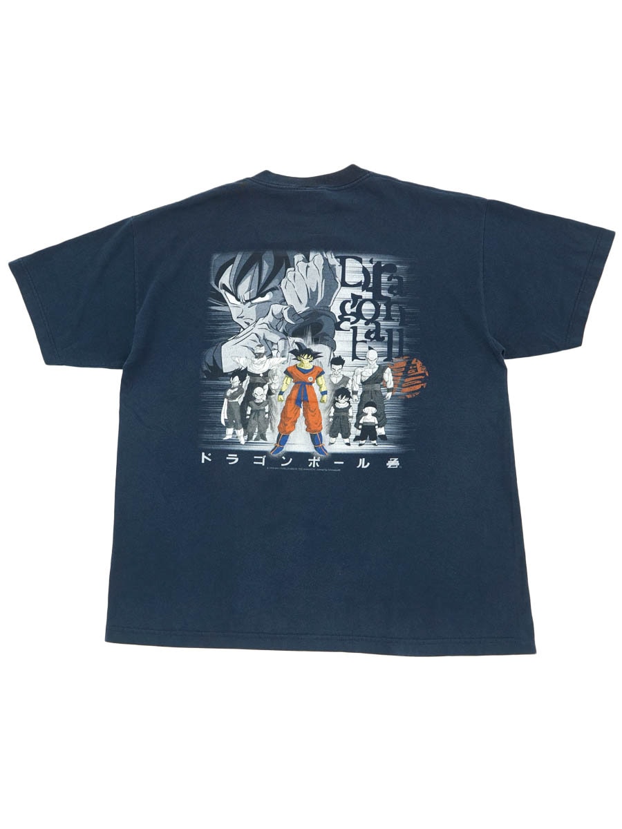 タ*ク様 90S USA製 ドラゴンボールZ 孫悟空 神龍 両面プリント Tシャ 90's DRAGONBALL Z ''Z戦士'' 両面プリントTシャツ ネイビー 表記(XL