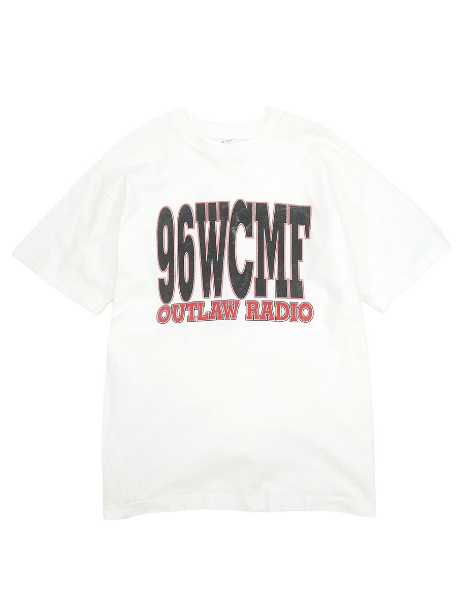 90's FRUIT OF THE LOOM ''96WCMF OUTLAW RADIO'' 両面プリントTシャツ ホワイト 表記(XL) USA製