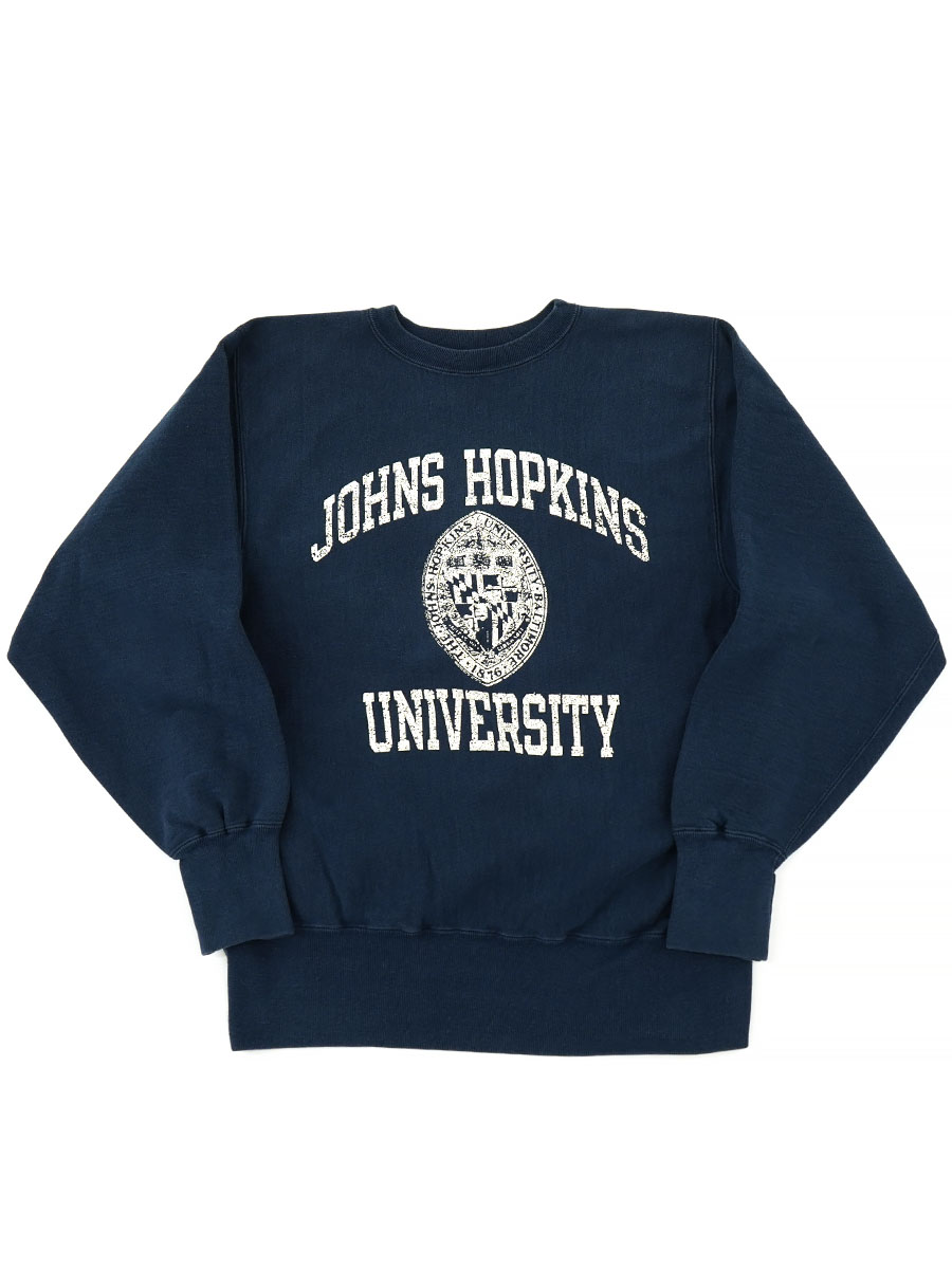 90's 刺繍タグ チャンピオンRW ''JOHNS HOPKINS UNIVERSITY'' 3段プリント 表記(L) USA製