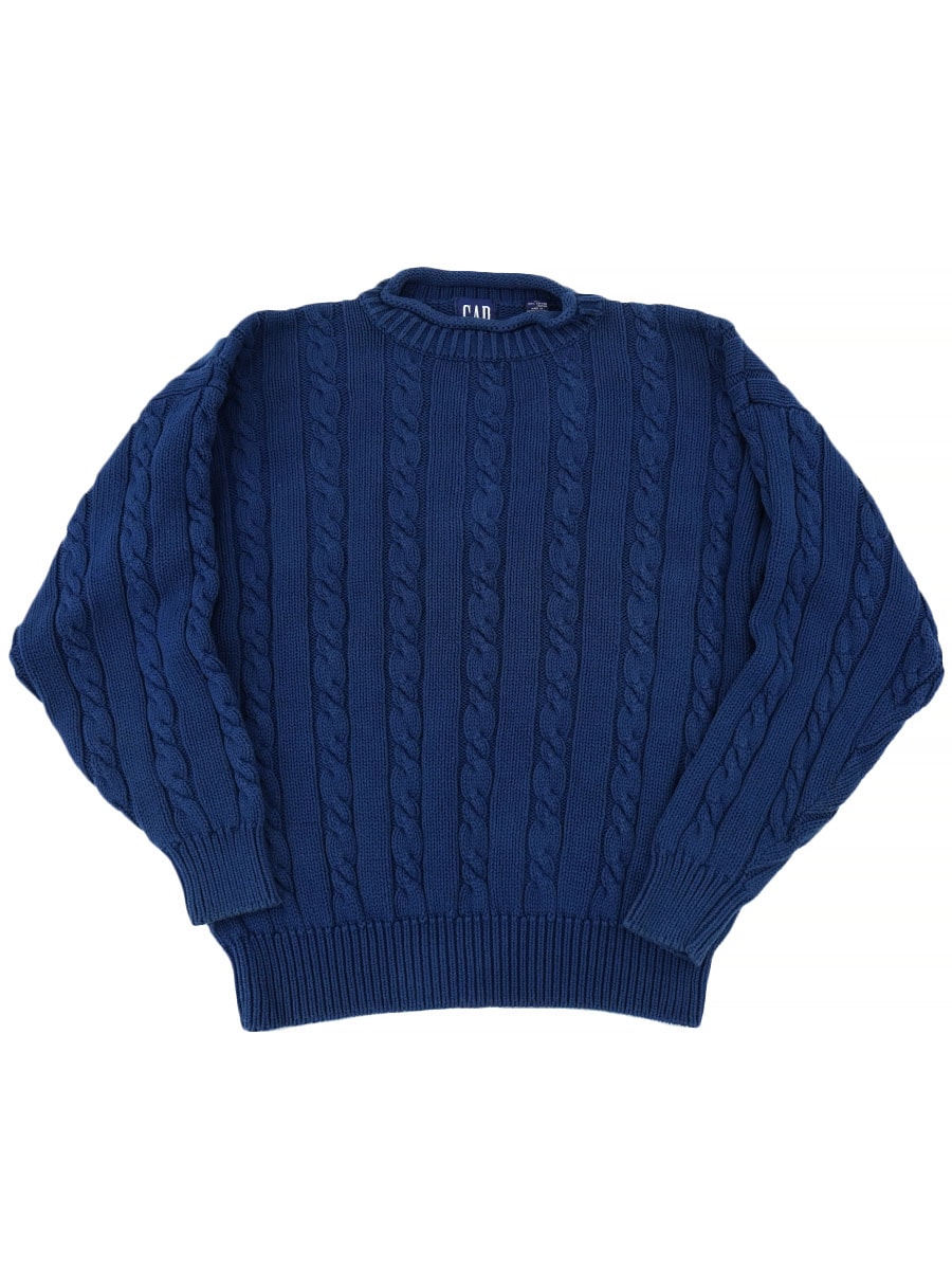 90's OLD GAP ロールネック 100%コットンニットセーター 表記(XL)