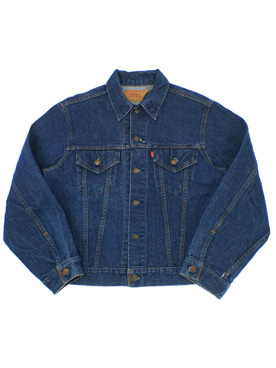 真っ紺70's〜Levi's 70505 0217スモールe表記44 USA 70's Levi's 70505-0217 スモールe デニムジャケット 濃青 表記(44