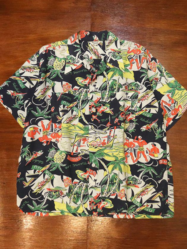 1950s HAWAIIAN SHIRT , Size L