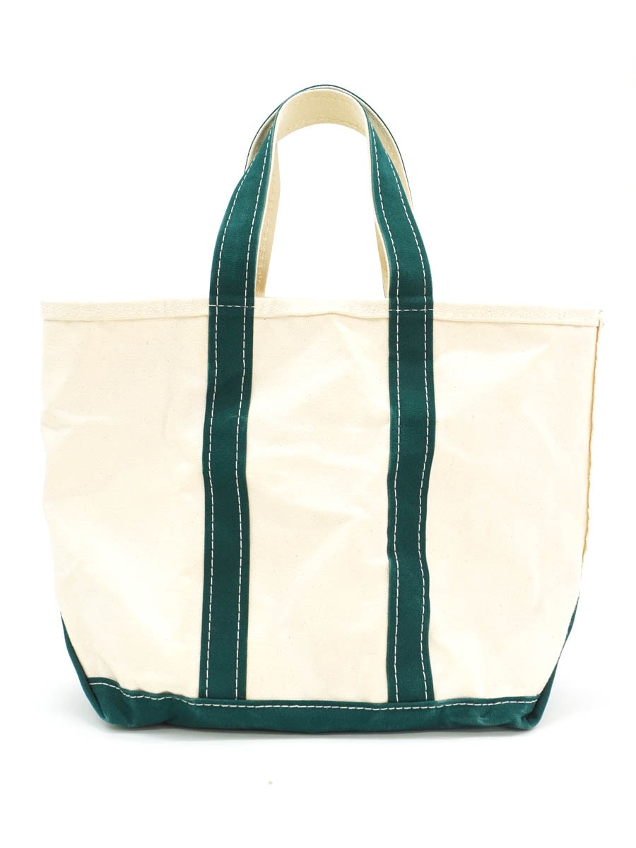 80's L.L.Bean BOAT AND TOTE ジップトップ 生成りxグリーン