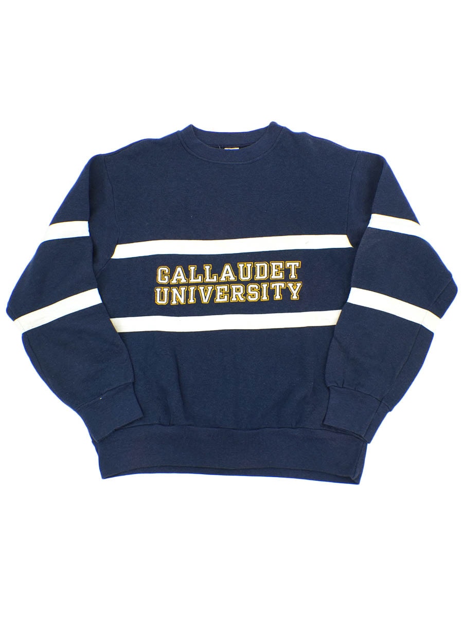 80's トリコタグ チャンピオン ''GALLAUDET UNIVERSITY'' 切り替えスウェット ネイビー 表記(XL) USA製